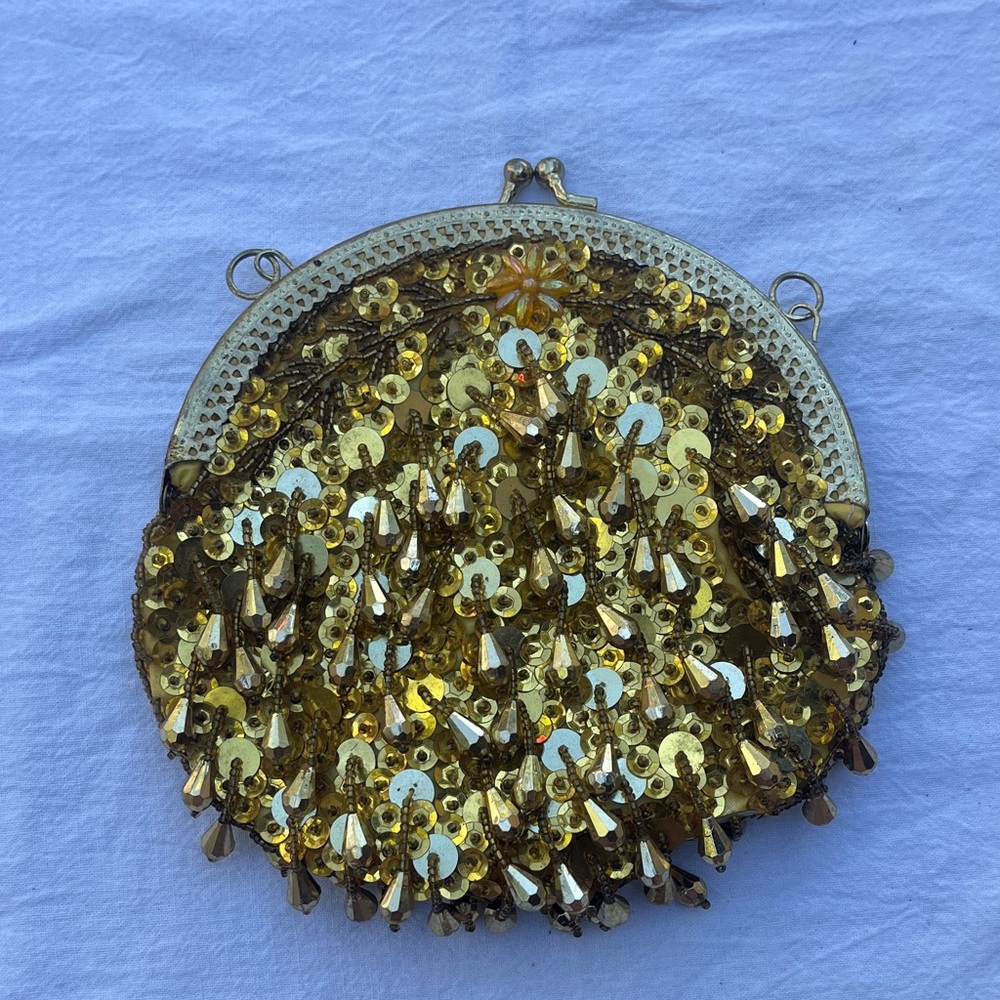 Gold Sequin Clutch